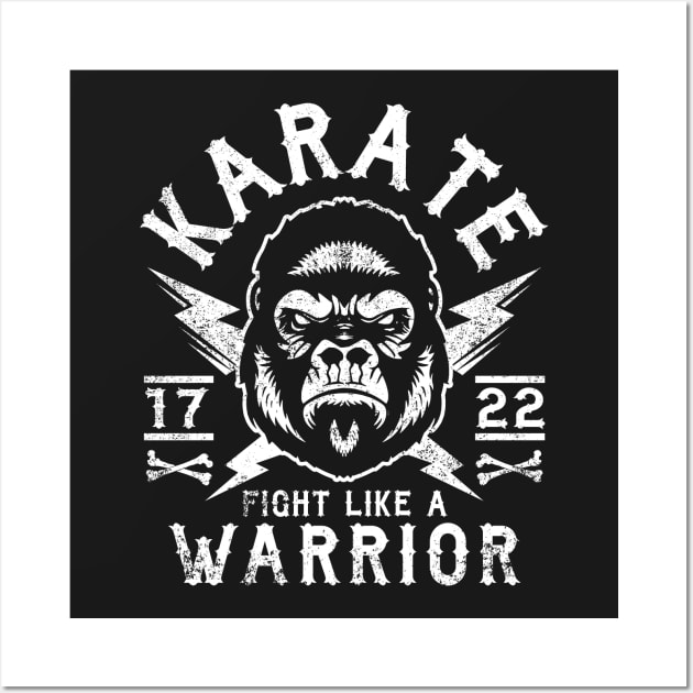 KARATE - FIGHT LIKE A WARRIOR Wall Art by Tshirt Samurai